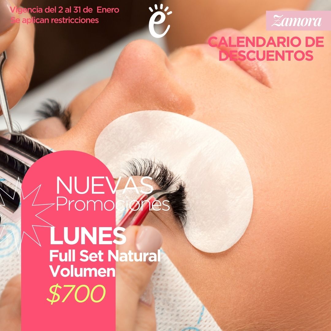 Zamora 3x2 en Full Set de Extensiones de Pestañas septiembre
