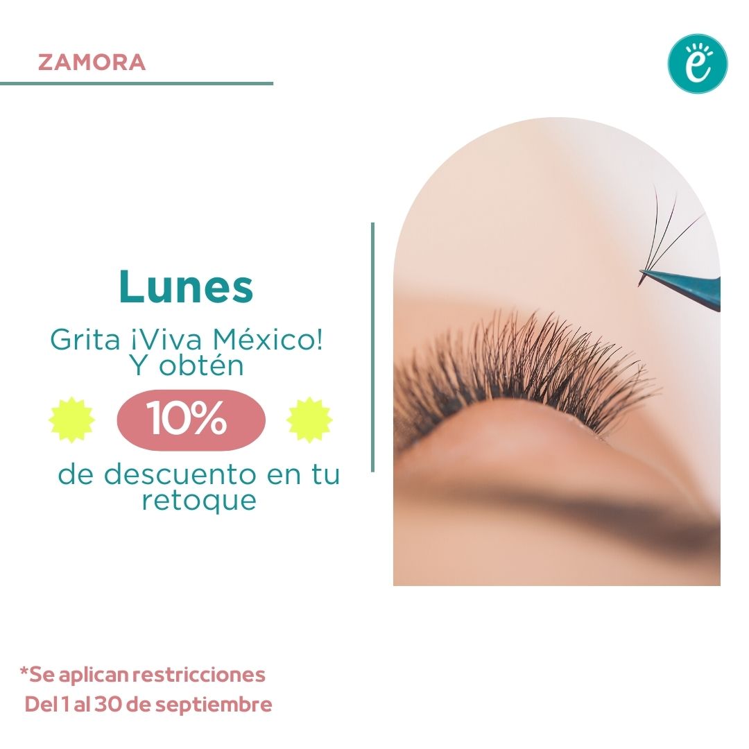 Zamora 3x2 en Full Set de Extensiones de Pestañas septiembre