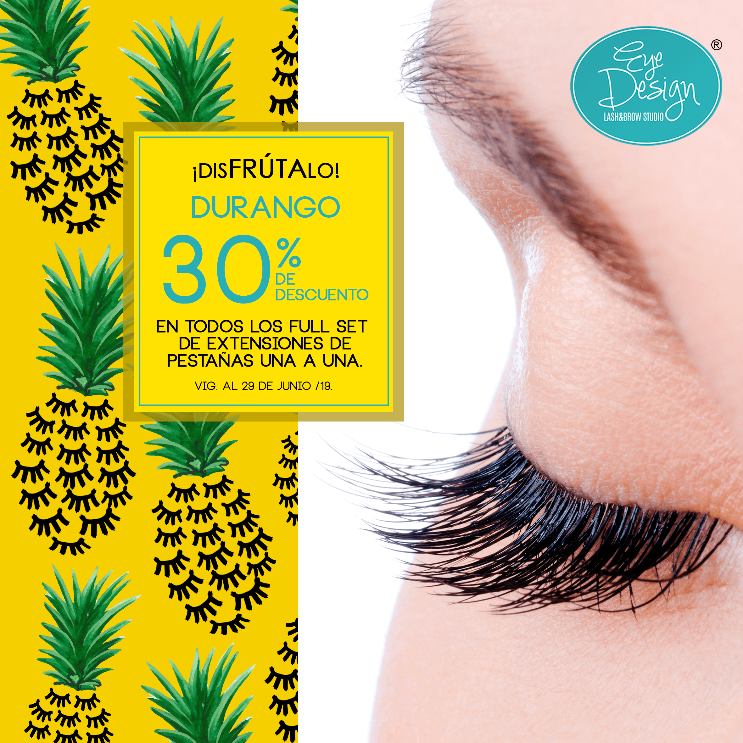 30% de descuento en todos los full set de extensiones de pestañas
