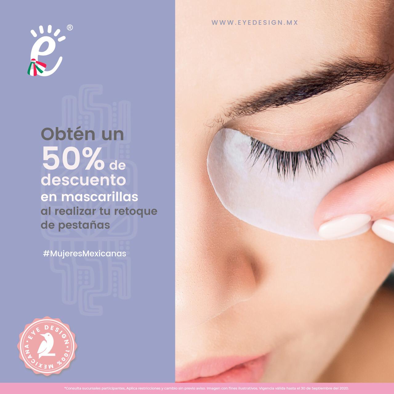 prmocion slp obten un 50% de descuento en mascarillas en tu retoque de pestañas