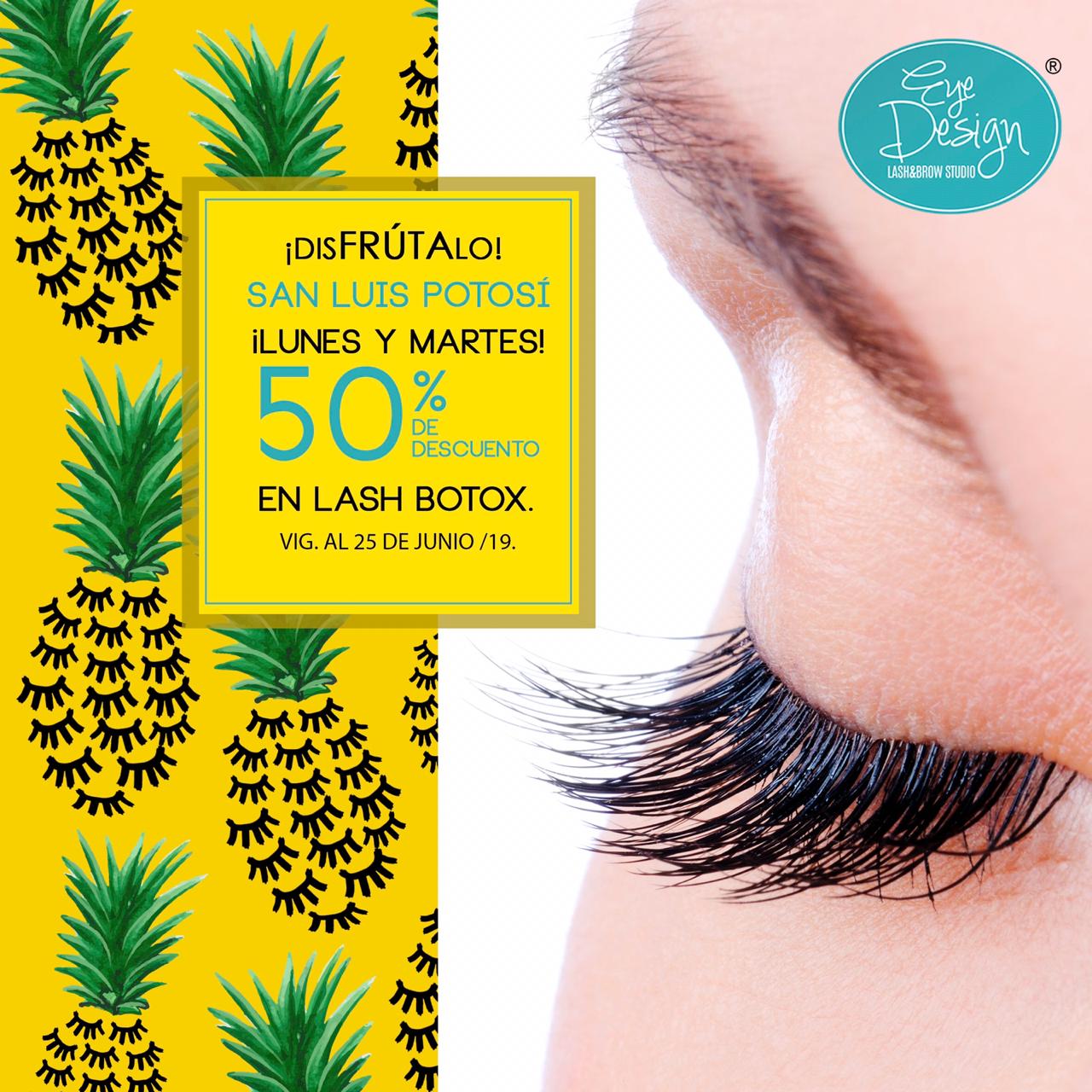lunes y martes 50% de descuento en lash botox