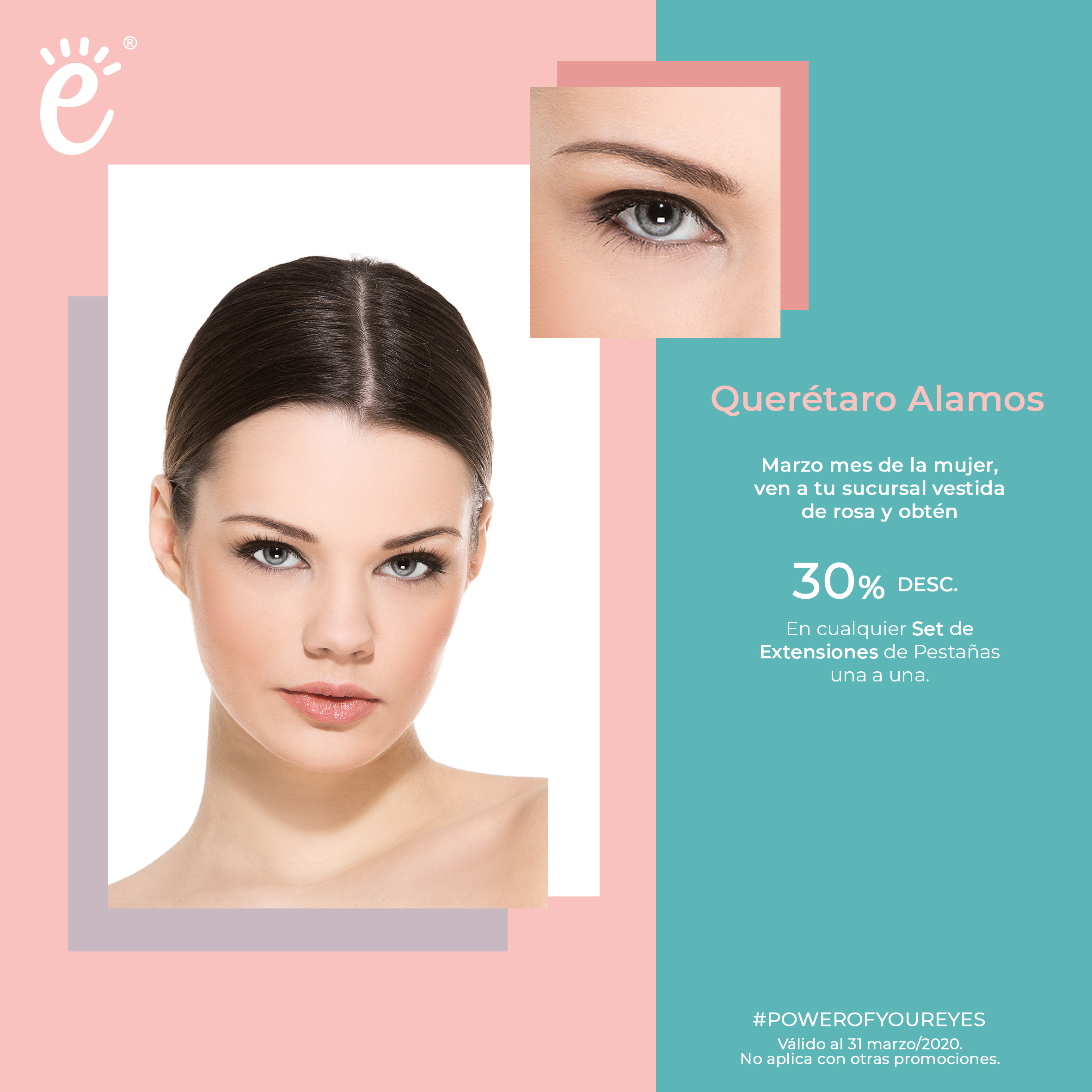 Marzo mes de la mujer, ven a tu sucursal vestida de rosa y obtén 30% de descuento en cualquiera de n