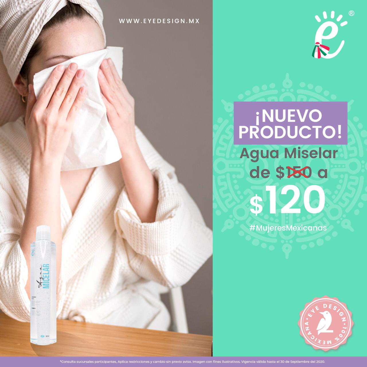 promocion deproducto agua micelar de 150 a 120